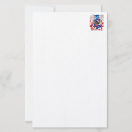 Poodle American Patriot Stationery Briefpapier