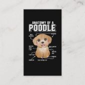 Poodle Anatomy Funny Dog Visitenkarte (Vorderseite)