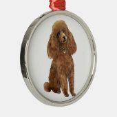 Poodle - Apricot Silbernes Ornament (Rechts)