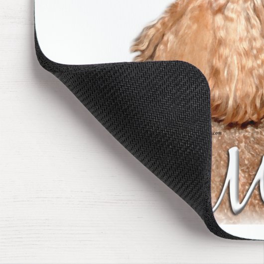 Poodle (Aprikose) Mama 2 Mousepad (Ecke)