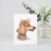 Poodle (Aprikose) Mama 2 Postkarte (Stehend Vorderseite)