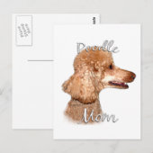 Poodle (Aprikose) Mama 2 Postkarte (Vorne/Hinten)