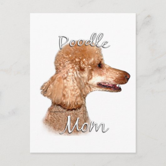 Poodle (Aprikose) Mama 2 Postkarte (Vorderseite)