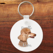 Poodle (Aprikose) Mama 2 Schlüsselanhänger (Vorderseite)