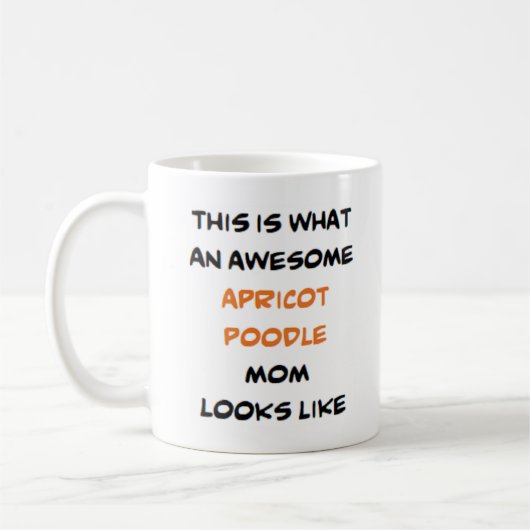 Poodle, Aprikose, Mama, phantastisch Kaffeetasse (Links)