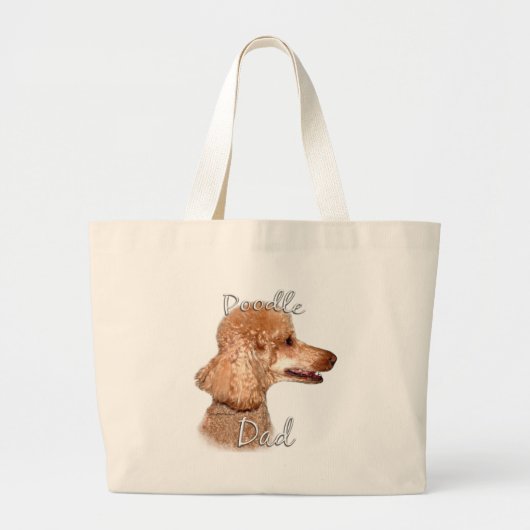 Poodle (Aprikose) Vater 2 Jumbo Stoffbeutel (Vorne)