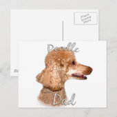 Poodle (Aprikose) Vater 2 Postkarte (Vorne/Hinten)