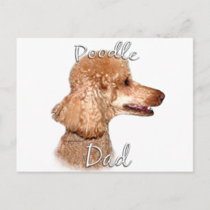 Poodle (Aprikose) Vater 2 Postkarte