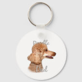 Poodle (Aprikose) Vater 2 Schlüsselanhänger (Rückseite)