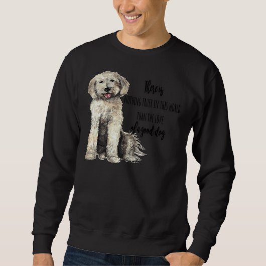Poodle Aquarellbild Sweatshirt (Vorderseite)