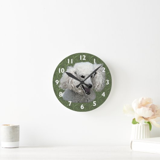 Poodle Art Wall Clock Runde Wanduhr (Zuhause)
