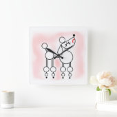 Poodle-Ästhetik, Poodle-Akrylwand-Uhr Quadratische Wanduhr (Zuhause)