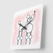 Poodle-Ästhetik, Poodle-Akrylwand-Uhr Quadratische Wanduhr (Winkel)