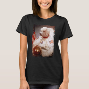 Poodle Astronaut Moon Weltraummission Animal Astro T-Shirt