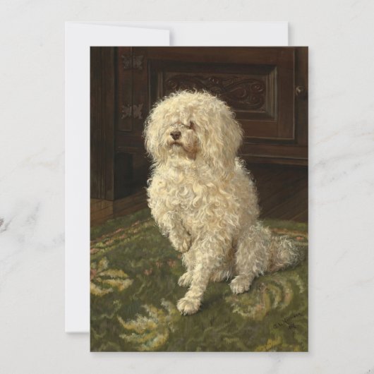 Poodle auf einem grünen Teppich | George L. Harris (Vorderseite)