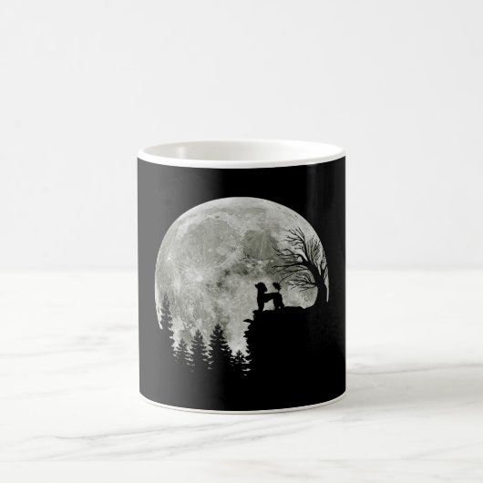 Poodle auf Mountain Halloween Geschenk für Poodle  Kaffeetasse (Mittel)