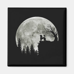 Poodle auf Mountain Halloween Geschenk für Poodle Magnet