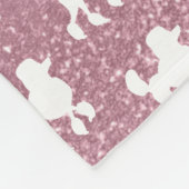 Poodle auf rosa Glitzer Fleecedecke (Ecke)