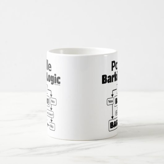 Poodle Barking Logic Kaffeetasse (Mittel)