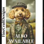 Poodle Bauer Portrait in Landschaft CG5 Decoupage Seidenpapier