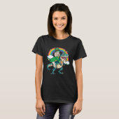 Poodle Beer Dino Rex Horn Rainbow Dog T-Shirt (Vorne ganz)
