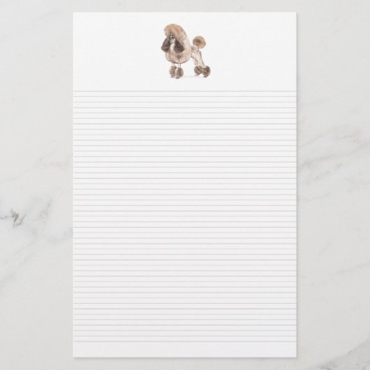 Poodle — bekleidet anzeigen: Papier mit Linde (Vorderseite)