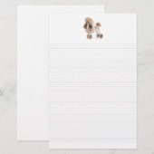 Poodle — bekleidet anzeigen: Papier mit Linde (Vorne/Hinten)