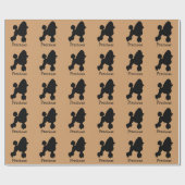 Poodle benutzerdefiniertes Wrapping-Papier Geschenkpapier (Flach)