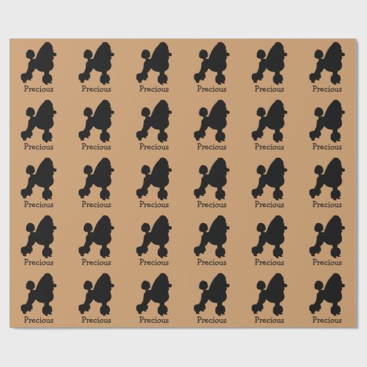 Poodle benutzerdefiniertes Wrapping-Papier Geschenkpapier (Flach)
