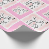 Poodle Birthday wünscht, Geschenkpapier über eine  (Ecke)