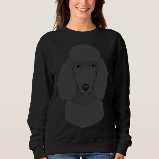 Poodle Black Sweatshirt (Vorderseite)