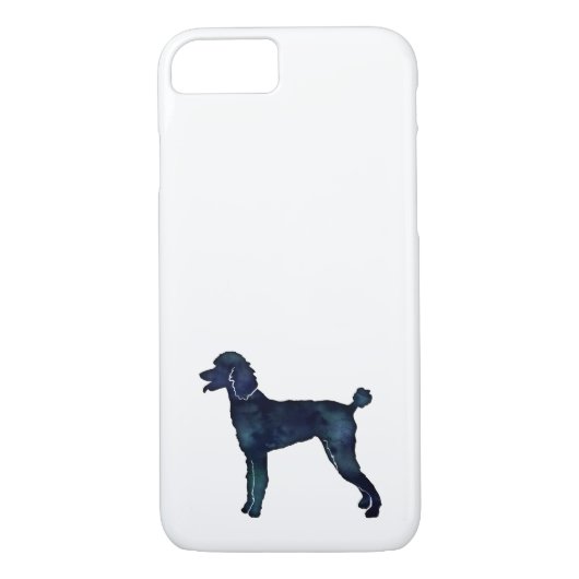 Poodle Black Watercolor-Silhouette Case-Mate iPhone Hülle (Rückseite)