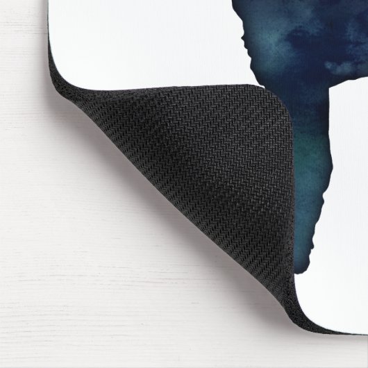 Poodle Black Watercolor-Silhouette Mousepad (Ecke)