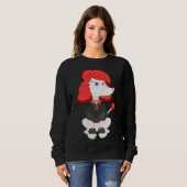 Poodle Black Widow von Centtaro Sweatshirt (Vorne ganz)