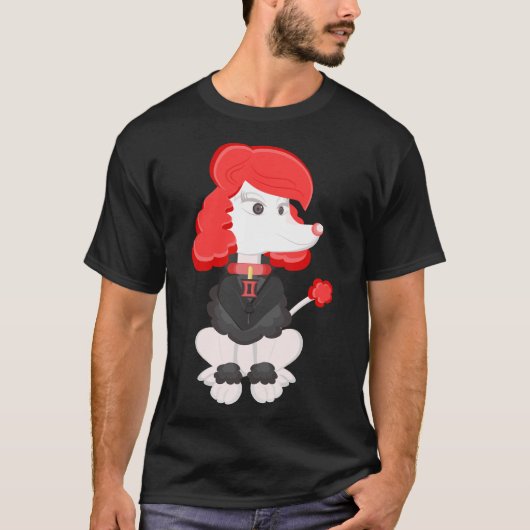 Poodle Black Widow von Centtaro T-Shirt (Vorderseite)