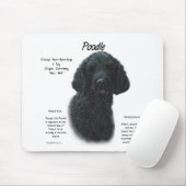Poodle (blk) History Design Mousepad (Mit Mouse)