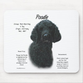 Poodle (blk) History Design Mousepad