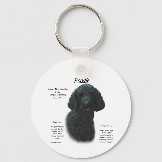 Poodle (blk) History Design Schlüsselanhänger (Vorderseite)