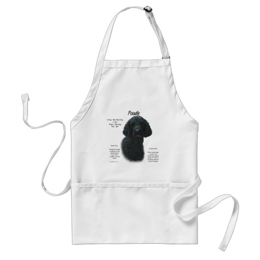 Poodle (blk) History Design Schürze (Vorne)