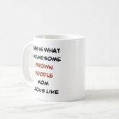 Poodle, braun, Mama, phantastisch Kaffeetasse (Vorderseite Links)