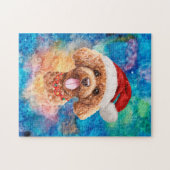 Poodle Breed Dog Weihnachten Puzzle (Horizontal)