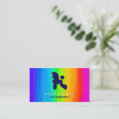 Poodle Business Card Visitenkarte (Stehend Vorderseite)