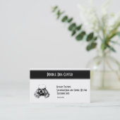 Poodle Business Card Visitenkarte (Stehend Vorderseite)