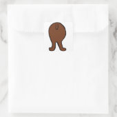 Poodle Butt Quadratischer Aufkleber (Tasche)