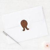 Poodle Butt Quadratischer Aufkleber (Umschlag)