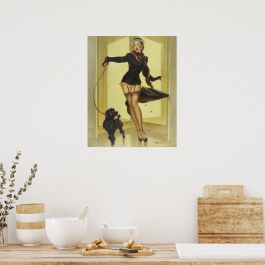 Poodle Button Up Poster (Küche)