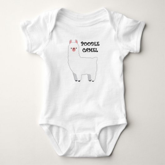 Poodle Camel Baby Strampler (Vorderseite)