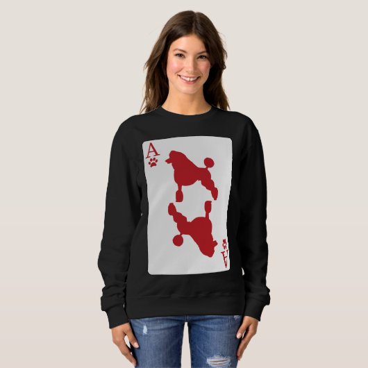 Poodle Card Geschenk Sweatshirt (Vorne ganz)