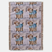 Poodle Christmas Art Decke (Vorderseite Vertikal)