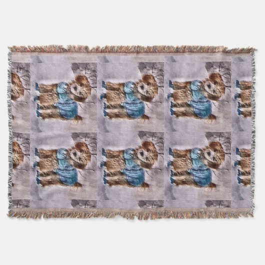 Poodle Christmas Art Decke (Vorderseite)